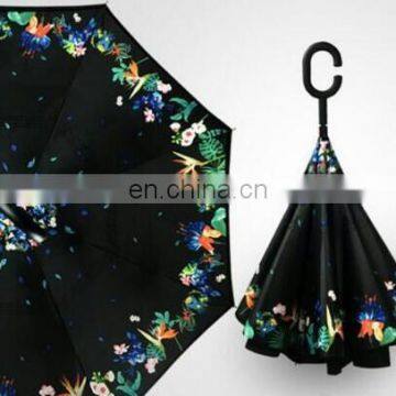 Top Quality Customized Rain Fashion C Handle Inverted Umbrella