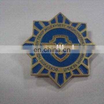Flower Shaped Badge/ Emblem / Metal Lapel Pin Hard Enamel photo-3