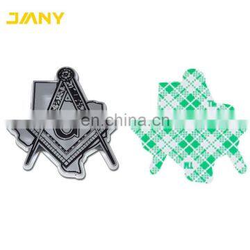 Custom Design Chrome Plated Metal Masonic Car Emblem Badge