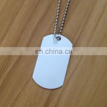 Wholesale price blank aluminum dog tag with ball chain