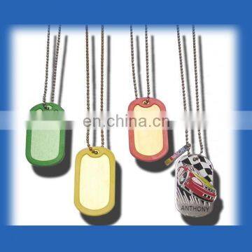 custom aluminum dog tag silencer with ball chain