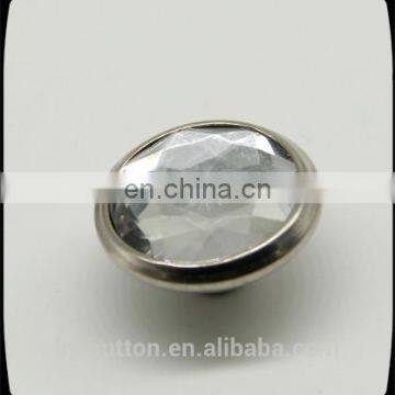 whole sale custom acrylic rhinestone button for coats, screw nickel button for jeans