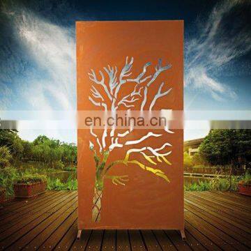 Outdoor tree design laser cut metal screens for home decor