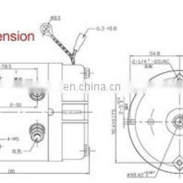 12V 1.6KW Chinese High Quality High RPM dc Motor ForkliftO.D.114mm ZD103 photo-6