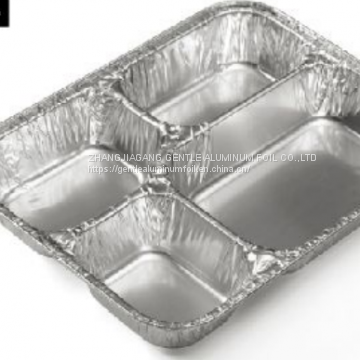 Hot sales 4 compartment aluminium foil container