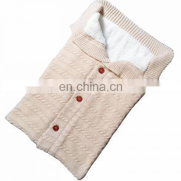 Swaddle Blankets Soft Thick Fleece Knit Baby Girls Boys Stroller Wraps Baby Accessory photo-2