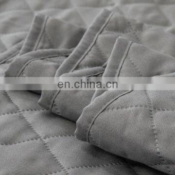 Plain Dyed Twin Queen King Size 3 Pcs 100% Polyester Home Bedding Ultrasonic Quilt Bedspread Set photo-4