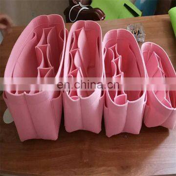1 Set 4 Size Soft Pink Felt Insert Organize Handbag photo-2