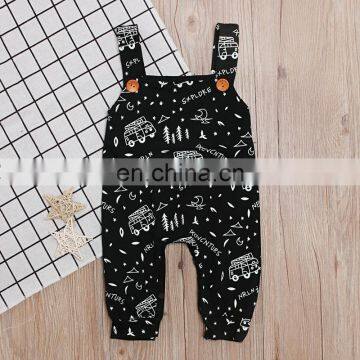 Toddler Boy Jumpsuit Baby Summer Romper Cartoon BUS Letter Print photo-4