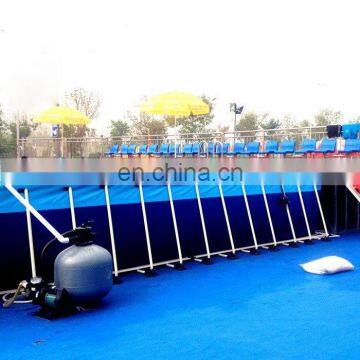 0.9mm PVC Tarpaulin Rectangular Matel Frame Pool Swimming Pool Mobile Metal Frame Swimming Pool Manufacturer