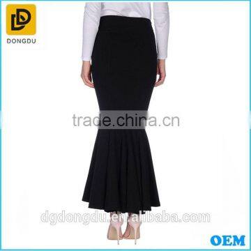 Hot Sale Casual Cotton Solid Color Maxi Skirt Latest Long Skirt Design 2016