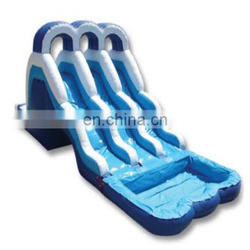 Triple lane safety pool inflatable water slide from Guangzhou