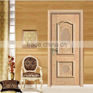 Modern wood carving door fancy house door design