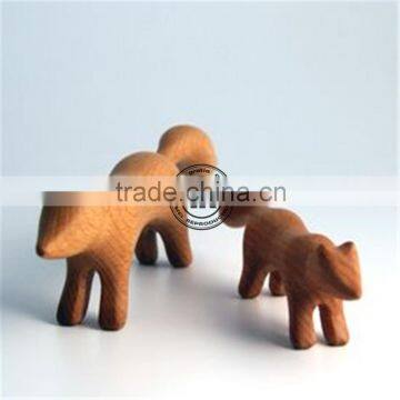 Wooden Craft Fox ,Zakka Home Items,Natural Wood Decoration
