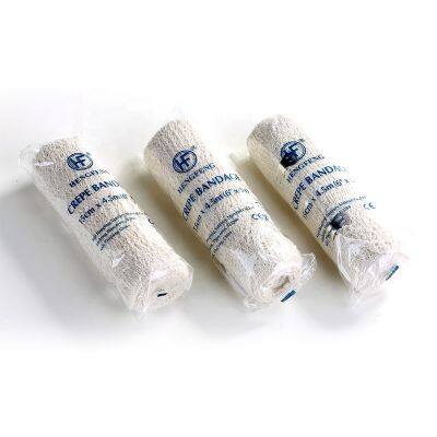 White color Crepe PBT finished edge self adhesive cohesive crepe elastic bandage