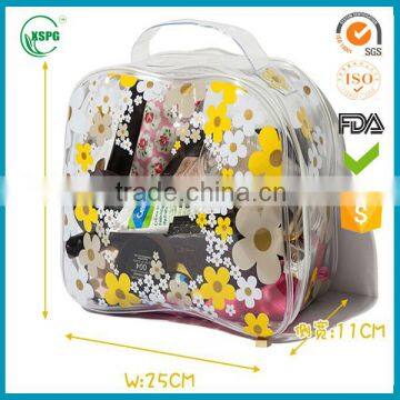 new little Daisy popular transparent PVC waterproof cosmetic bags