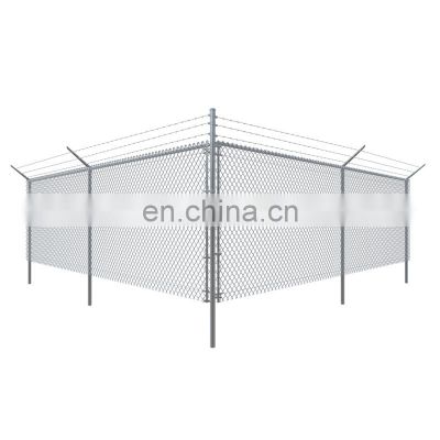 Wholesale security fence barb wire chain link fence