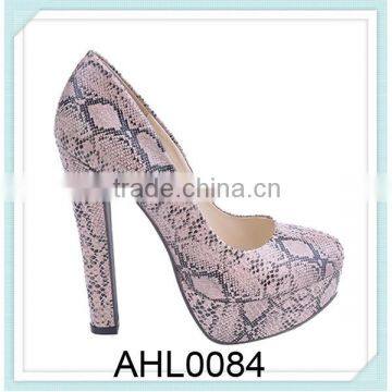 high heel platform snake women pumps shoes