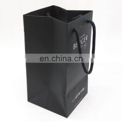 china supplier cheap black wine art paper bags customized paper bag