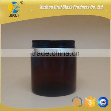 100ml amber glass candle jar with lid