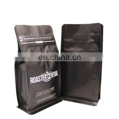 Custom Printed 12oz 340g Coffee Bags Resealable Flat Bottom Box Pouch for Coffee With Valve