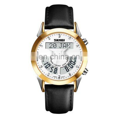 Skmei Q036 Islamic Qibla Muslim Watch Leather Strap Digital Time Prayer Azan Watch with Sapphire Glass