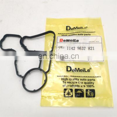 High quality N55 auto parts engine oil filter seal 11428637821 oil filter housing gasket cooler seal