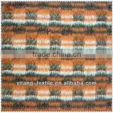 Multi color lambs wool polyester fabric