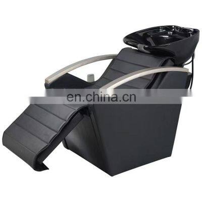 High Quality Hair Spa Beauty Hair Salon Shampoo Beds Backwash Chairs Ceramic Wash Bowl Salon Shampoo Bowls And Chair photo-3