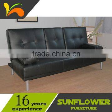 Good selling and comfortable leather furniture modern leather loveseat sofa bed