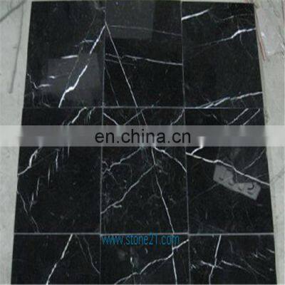 China Nero Marquina Black Marble Floor Tile Patterns u007F photo-4