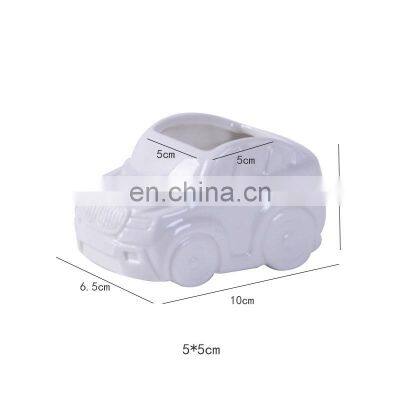 Home Decor Accessories Simple And Creative Macaron Car Moving Planter Flower Small Plant Pot For Indoor Outdoor Plants