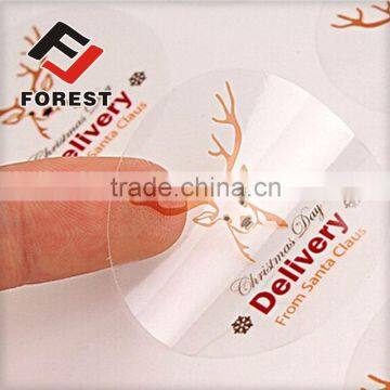 Cosmetics clear epoxy resin sticker, adhesive sticker, paper rolled label.