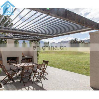 Wind Resistance Shading Pergola Roof System Aluminum Pergola