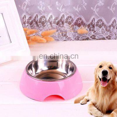 Top Quality Cats Dogs Eco Friendly Plastic Slow Feeder Stainless Steel Dog Bowl Logo