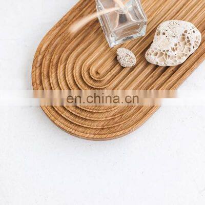 Hot Sale Handmade Boho Wooden Rainbow Arch Tray Decorative Wooden Ripple Board for Perfume and Jewelry photo-4
