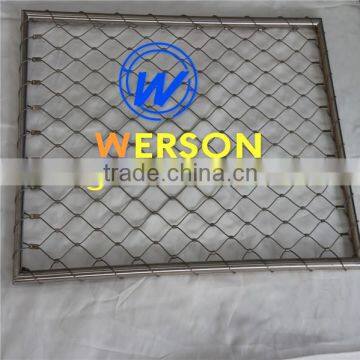 Steel Wire Rope Flexmesh, Stainless flexible ferruled inox line webnet ,hand woven or ferruled | generalmesh