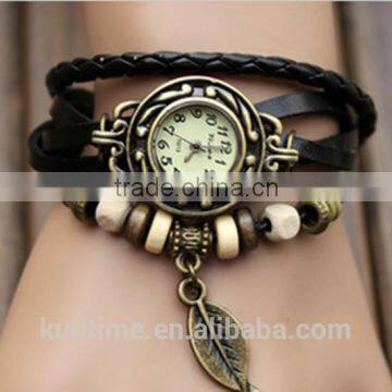 New Arrival Retro Leather Bracelet Wrist Watchs for Women&Girls photo-5
