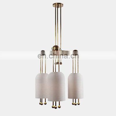 American Design Art Deco Contemporary Glass Chandelier Simple yet Creative Bedside Hotel Lamp for Dining Room and Study