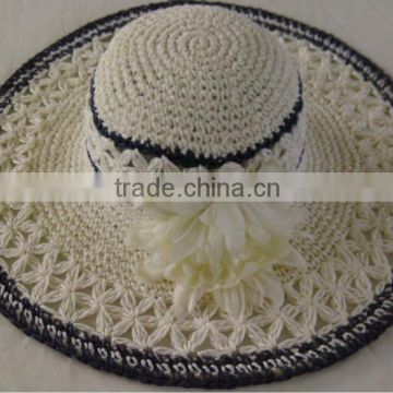 wide brim lady hats with ribbon decoration lady floopy hats for wedding