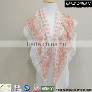 100% Polyester Printed Woven Scarf For SS 16