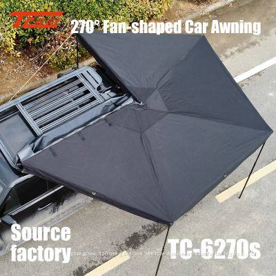 Car Side 270° Awning Rotating Sky Curtain Canopy Car Mounted Aluminum Alloy Oxford Cloth Camping Rainproof Sunshade photo-3