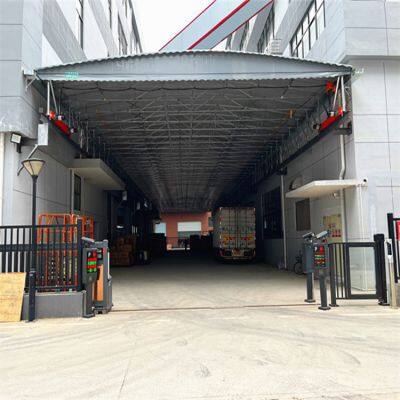 Electric Retractable Canopy, Steel Column Overhead Telescopic Awning, Logistics Warehouse photo-3