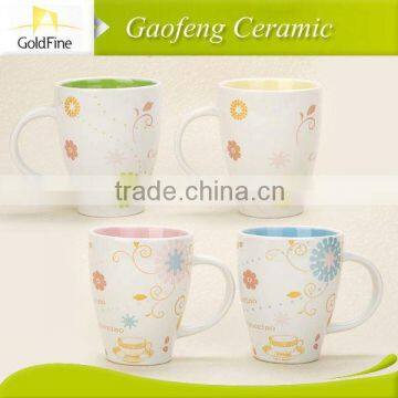 New Bone China Decal Painting Frosted Beer Mug