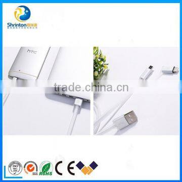 Модный 1M 2 в 1 USB 2.0 светодиодный микро - кабель данных