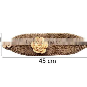 Beautiful Flower Crochet Fashion Lady Knitted Headband Headwear photo-2