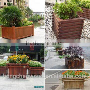 Outdoor waterproof professional flower box wood planter box