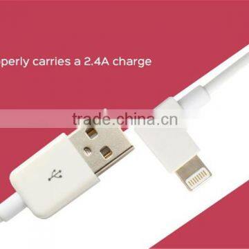 90 Degree MFI 8 Pin Male Data Multi Charge USB Cable photo-5