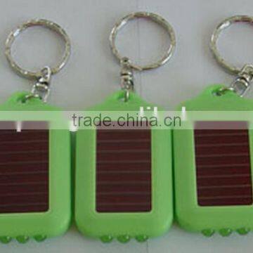 promotional Real solar panel custom logo 3 led solar keychain
