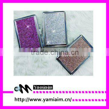 Foldable metal rhinestone cigarette case,OEM welcome